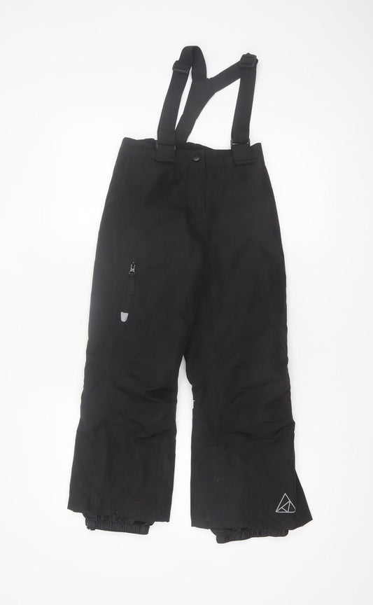 Crivit Boys Black 6-7 Years Waterproof Insulated Snow Pants Ski Trousers