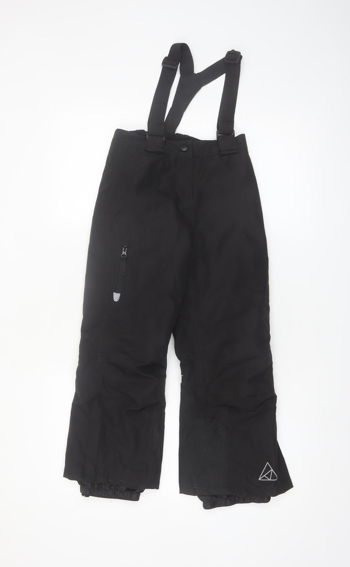 Crivit Boys Black 6-7 Years Waterproof Insulated Snow Pants Ski Trousers