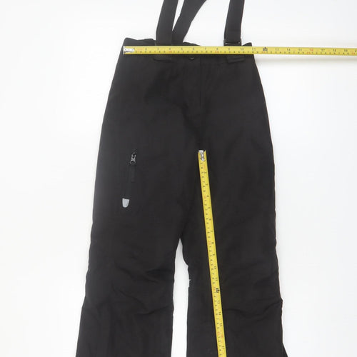 Crivit Boys Black 6-7 Years Waterproof Insulated Snow Pants Ski Trousers