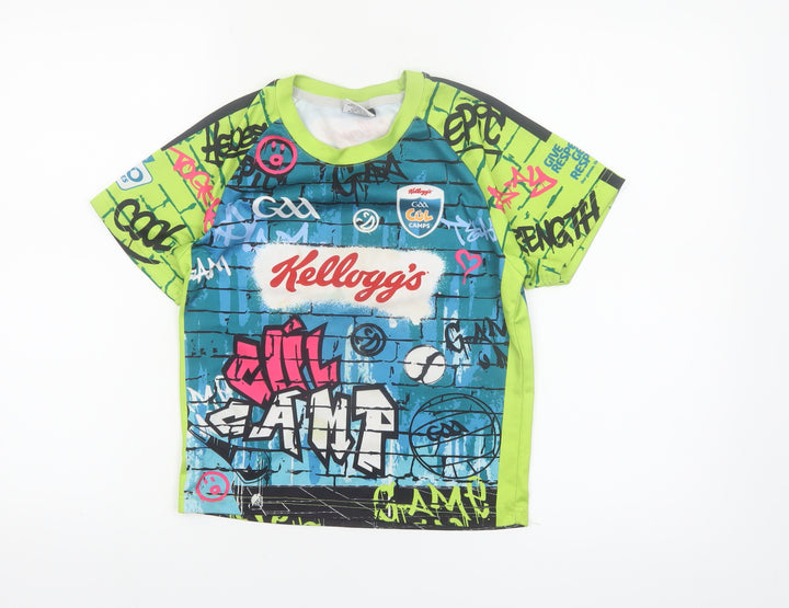 Azzurri Boys Multicoloured Graphic Sports T-Shirt 2 Years Lightweight Jersey
