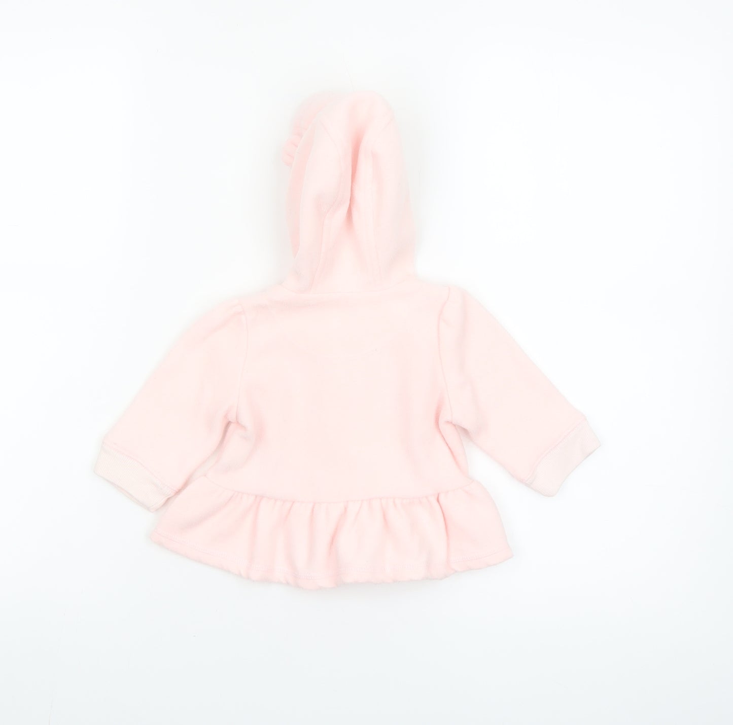 GAP Baby Girls Pink Hooded Full Zip Fleece Jacket 3-6 Months