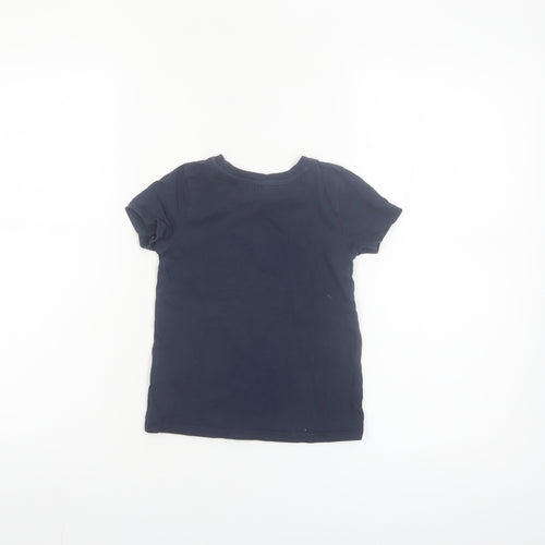 So Cute Boys Blue Types of Boats Graphic Cotton Short Sleeve T-Shirt 2-3 Years