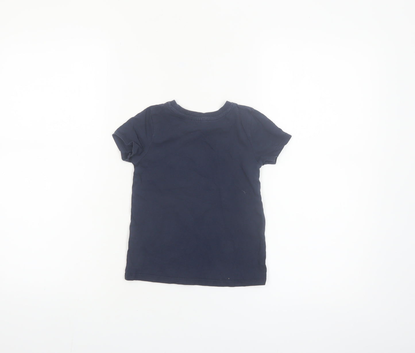 So Cute Boys Blue Types of Boats Graphic Cotton Short Sleeve T-Shirt 2-3 Years
