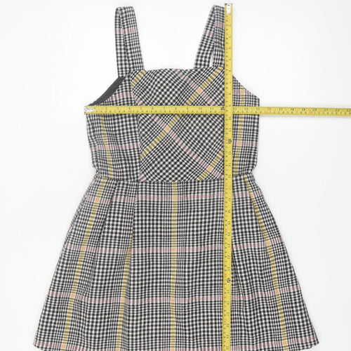 F&F Girls Multicoloured Check Pinafore Dress 13-14 Years Sleeveless Lined