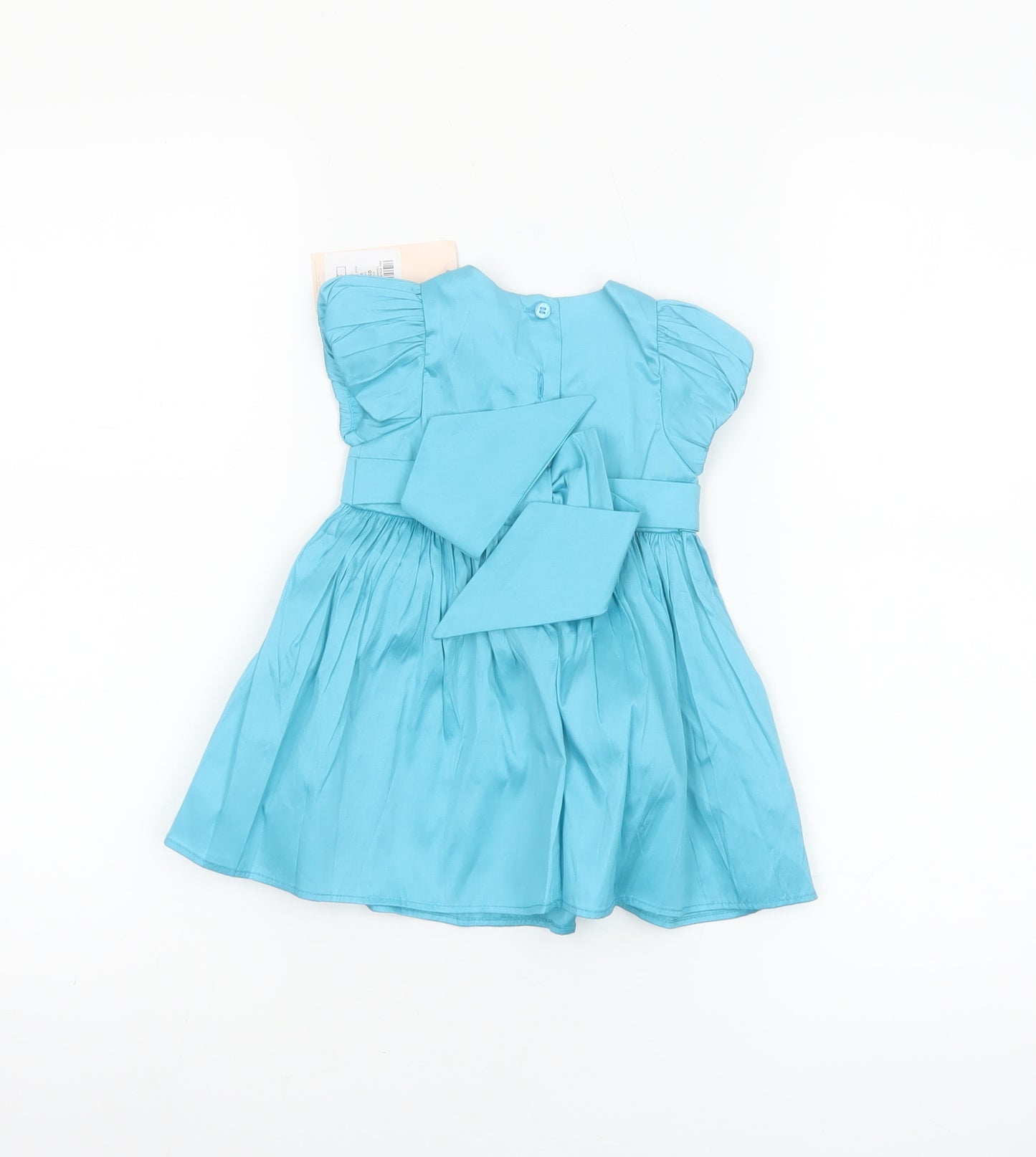 Lipsy Girls Blue Satin A-Line Party Dress 3-6 Months New With Tags