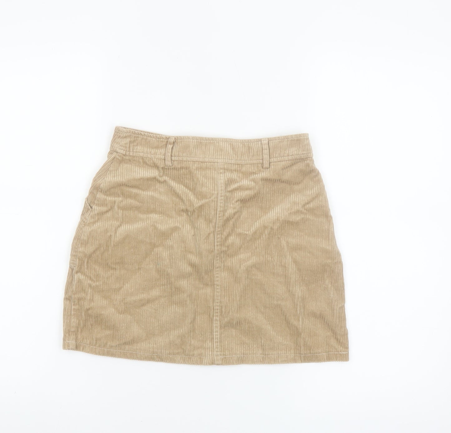 Primark Girls Beige Corduroy A-Line Skirt 9-10 Years with Pockets