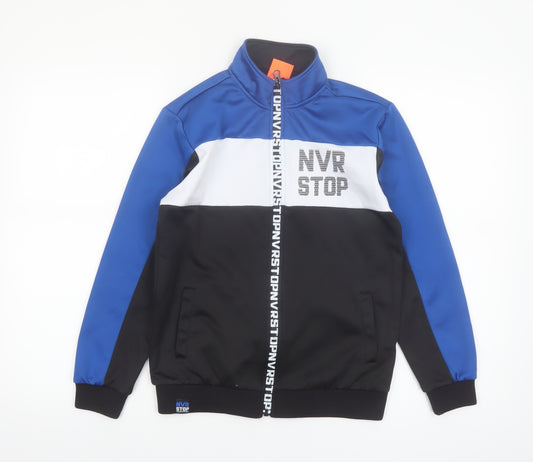 Cool Club Boys Blue Colourblock Track Jacket Size 146 Full Zip Sports Style