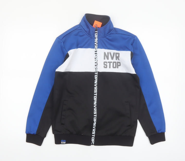 Cool Club Boys Blue Colourblock Track Jacket Size 146 Full Zip Sports Style