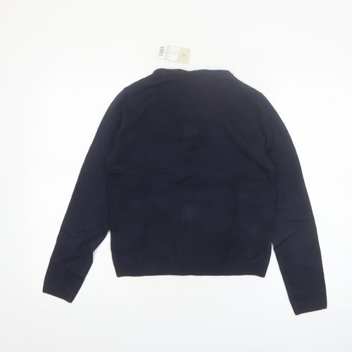 Pepperts Boys Navy Christmas Reindeer Tree Pullover Jumper 146/152 (11-12 Years)