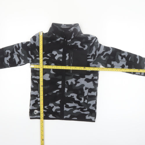 F&F Boys Black Camouflage Fleece Full Zip Jacket 8-9 Years