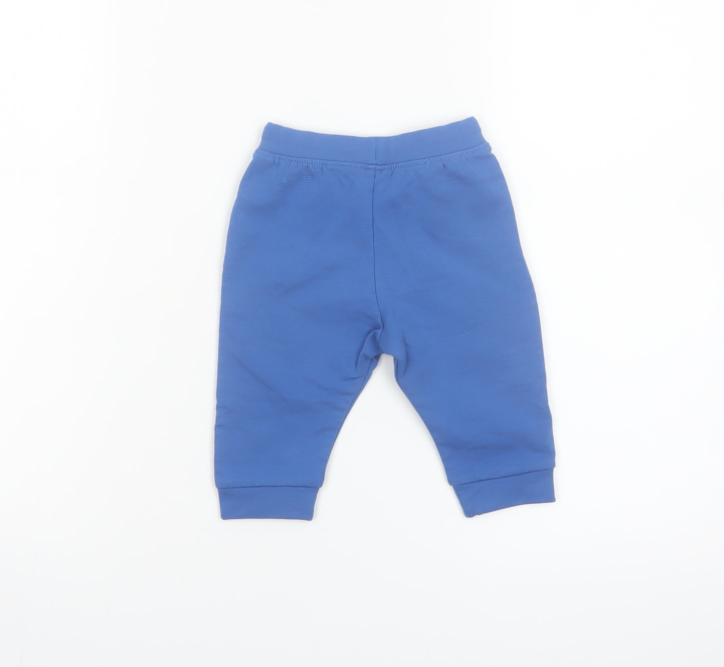 Marks and Spencer Blue Unisex Baby Jogger Trousers 3-6 Months Dinosaur Print