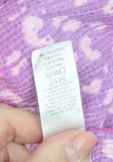 St. Bernard Girls Pink Purple Animal Print A-Line Dress 4-5 Years