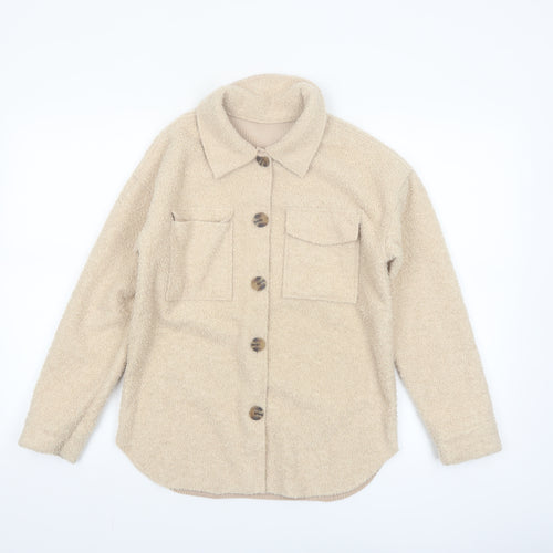 Dunnes Stores Girls Beige Fleece Shirt Jacket 10-11 Years