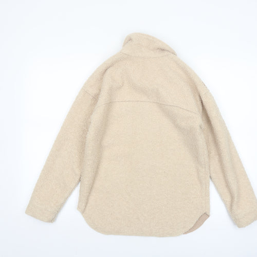 Dunnes Stores Girls Beige Fleece Shirt Jacket 10-11 Years