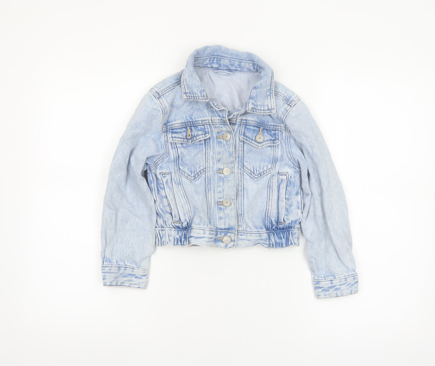 Dunnes Stores Girls Blue Denim Cropped Jacket, Age 7-8 Years