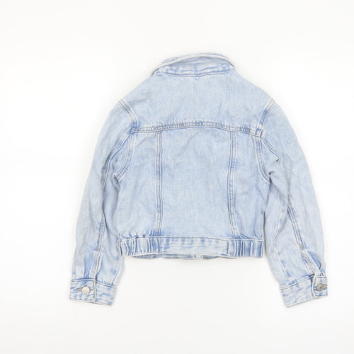 Dunnes Stores Girls Blue Denim Cropped Jacket, Age 7-8 Years
