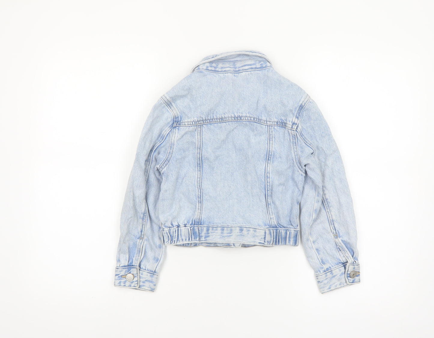 Dunnes Stores Girls Blue Denim Cropped Jacket, Age 7-8 Years