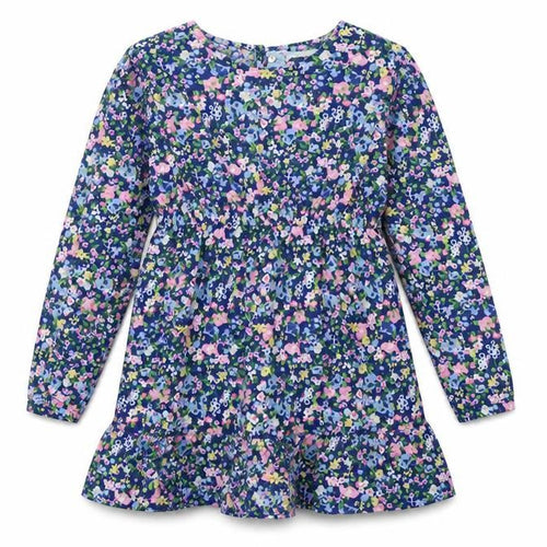 Leigh Tucker Willow Girls Blue Floral A-Line Long Sleeve Dress 8-10 Years