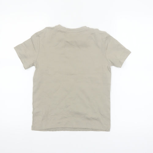 Next Boys Beige XXIV Seven Embroidered Cotton T-Shirt 8 Years