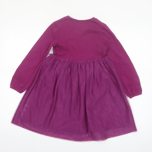Leigh Tucker Willow Girls Purple Sequin Collar Fit & Flare Dress 6-7 Years