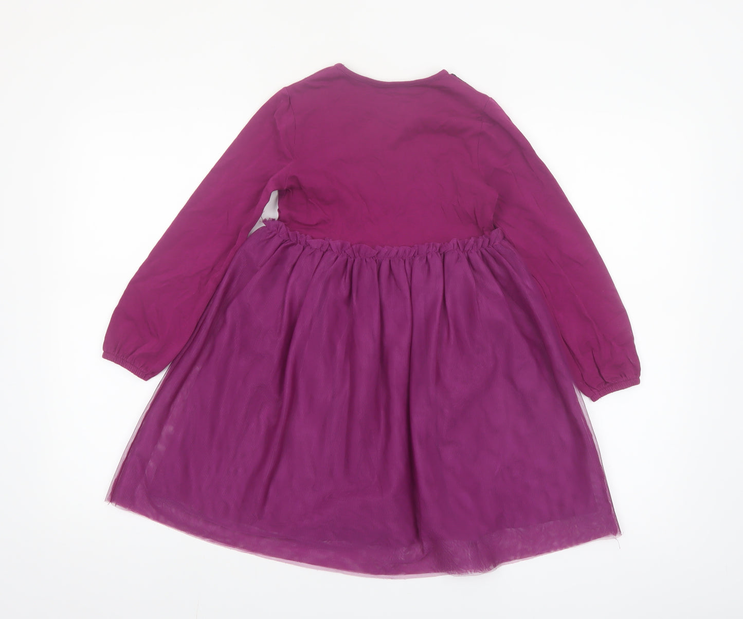 Leigh Tucker Willow Girls Purple Sequin Collar Fit & Flare Dress 6-7 Years