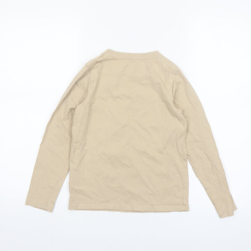 Name It Boys Beige Long Sleeve Graphic Dog T-Shirt 9-10 Years Cotton