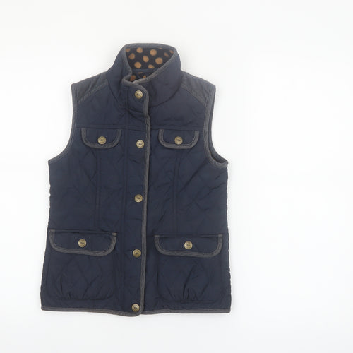 Next Boys Blue Quilted Waistcoat 7-8 Years Sleeveless Padded Gilet