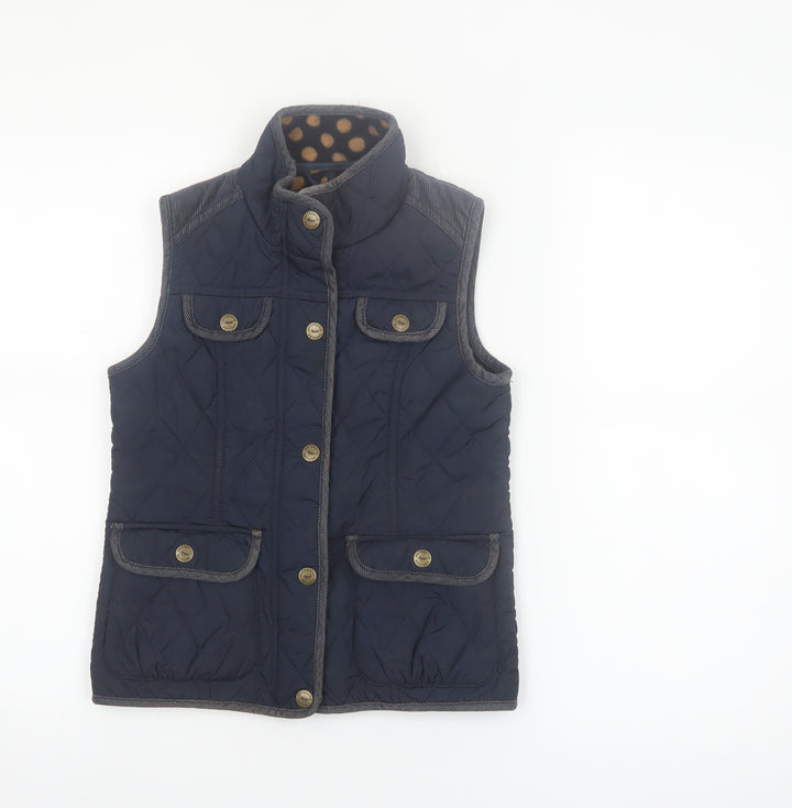 Next Boys Blue Quilted Waistcoat 7-8 Years Sleeveless Padded Gilet