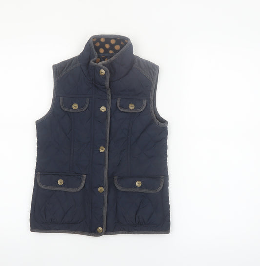 Next Boys Blue Quilted Waistcoat 7-8 Years Sleeveless Padded Gilet