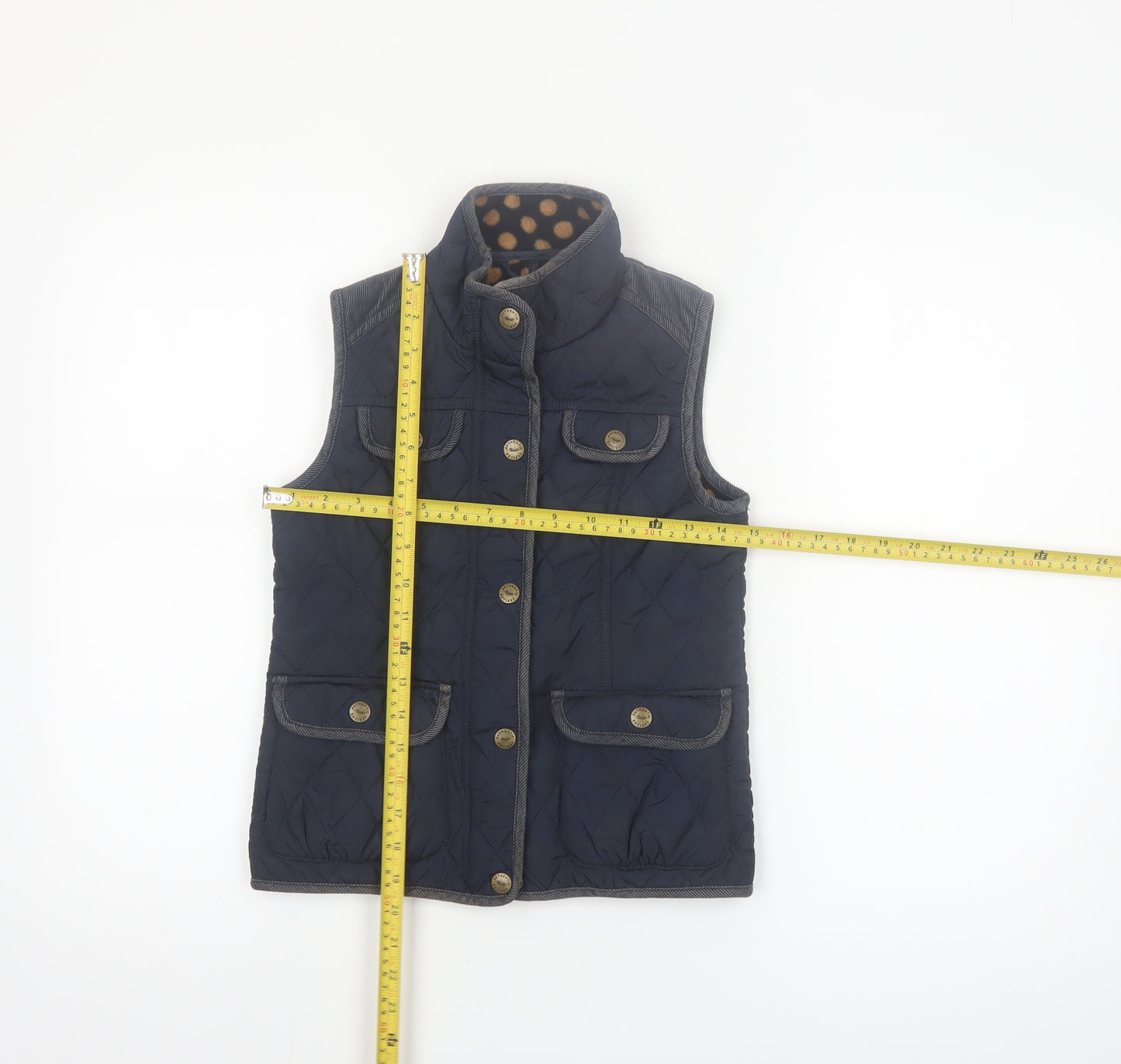 Next Boys Blue Quilted Waistcoat 7-8 Years Sleeveless Padded Gilet