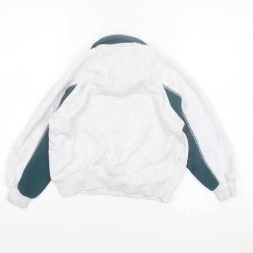 Primark Boys Grey Collared Pullover Sweatshirt 7-8 Years New York Print