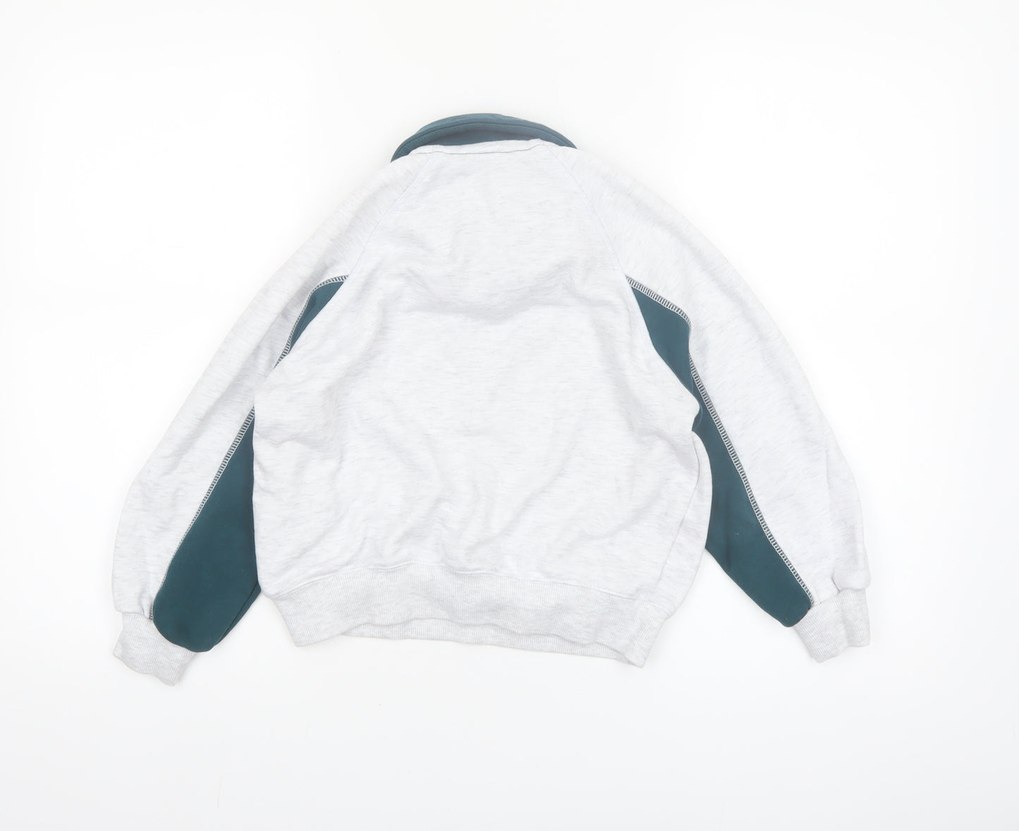Primark Boys Grey Collared Pullover Sweatshirt 7-8 Years New York Print