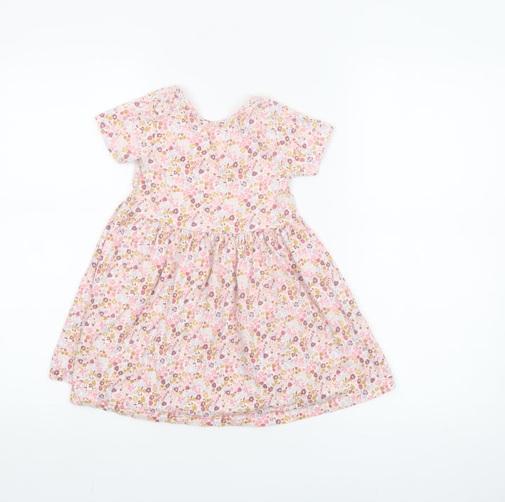 Leigh Tucker Willow Girls Pink Floral Cotton A-Line Dress 3-4 Years
