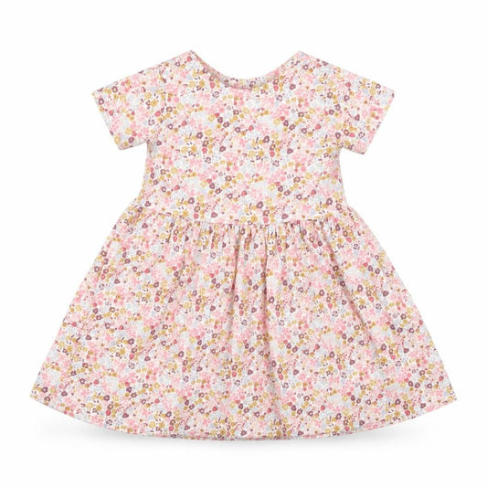 Leigh Tucker Willow Girls Pink Floral Cotton A-Line Dress 3-4 Years