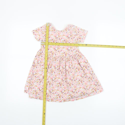 Leigh Tucker Willow Girls Pink Floral Cotton A-Line Dress 3-4 Years