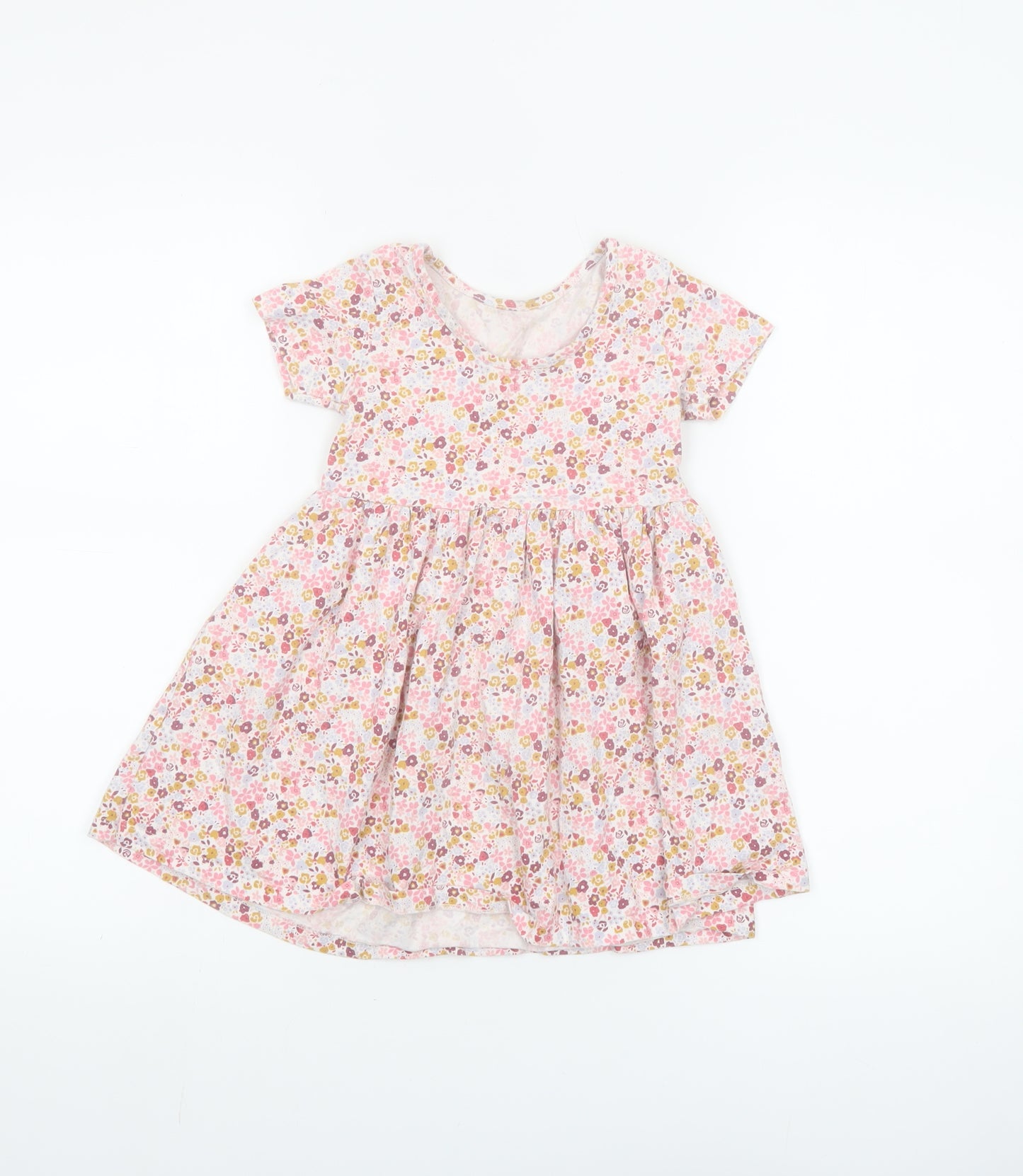 Leigh Tucker Willow Girls Pink Floral Cotton A-Line Dress 3-4 Years