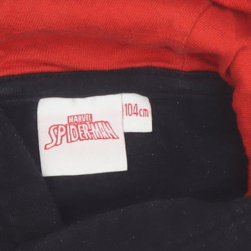 Marvel Spider-Man Boys Black Hoodie 4 Years Pullover Hero Power Cotton Blend