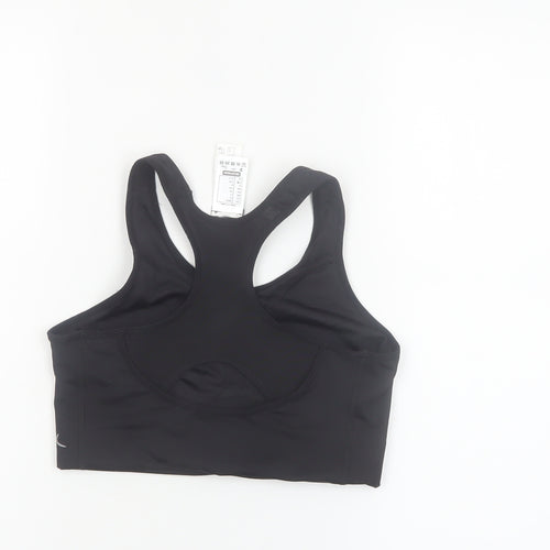 Decathlon Women Black Small Racerback Sports Bra with Rhinestones