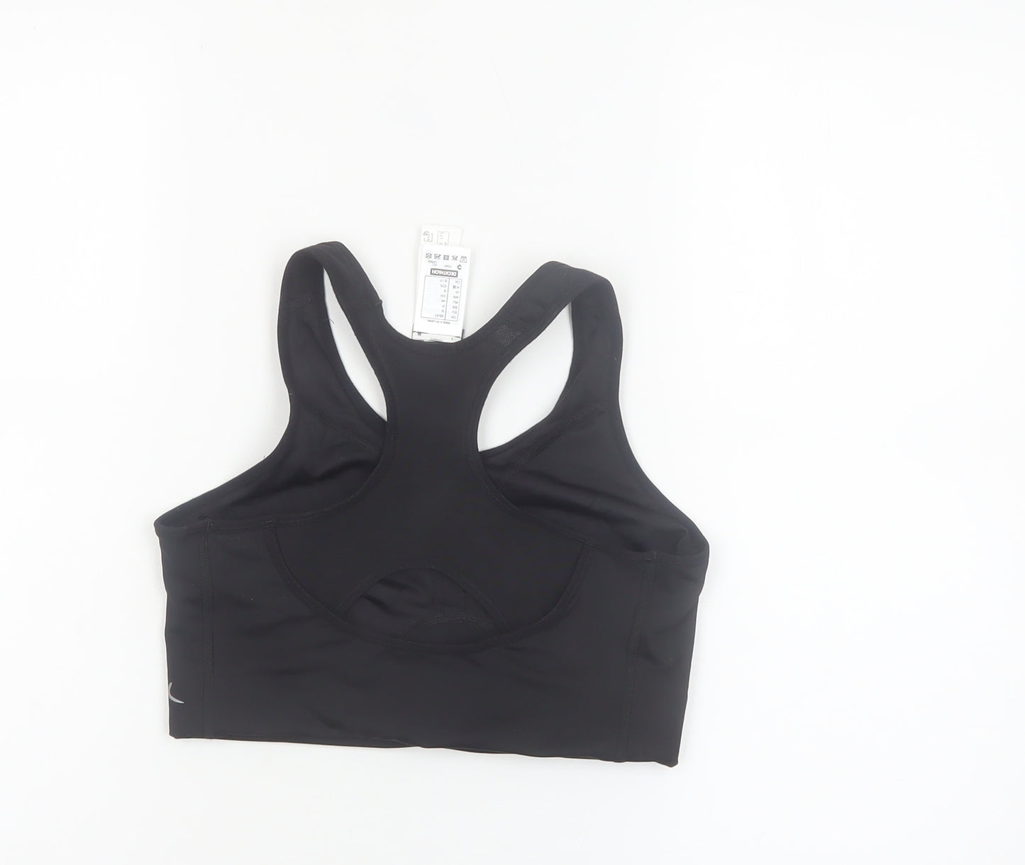 Decathlon Women Black Small Racerback Sports Bra with Rhinestones