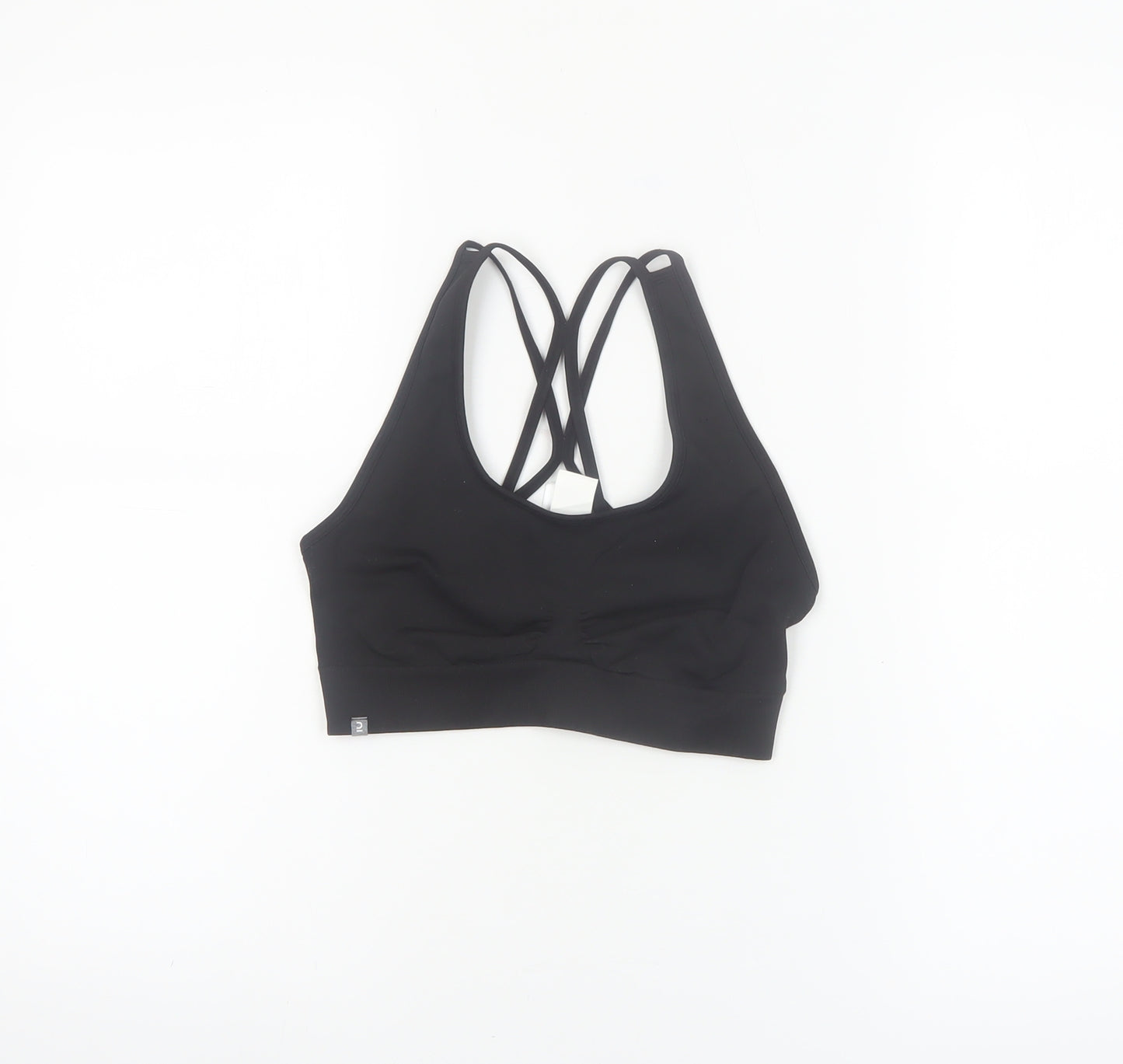 Decathlon Women's Black Medium Support Crossback Sports Bra S 34B
