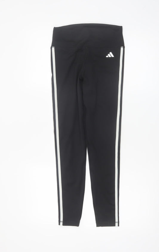 Adidas Womens Black S Slim Fit Stretch Sports Leggings
