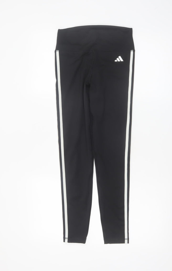 Adidas Womens Black S Slim Fit Stretch Sports Leggings