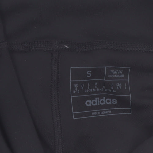 Adidas Womens Black S Slim Fit Stretch Sports Leggings