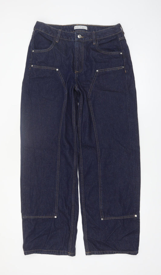 Denim Co. Women's Blue Straight Leg Jeans Size 12