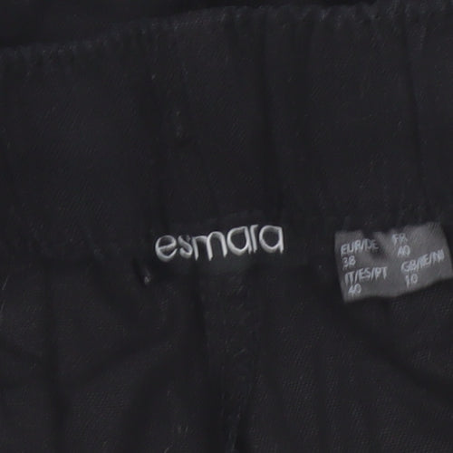 Esmara Womens Black Size 10 Straight Leg Lightweight Casual Trousers