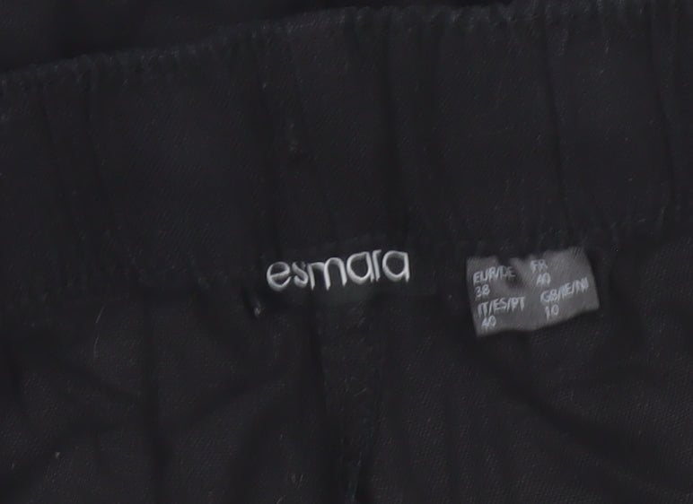 Esmara Womens Black Size 10 Straight Leg Lightweight Casual Trousers
