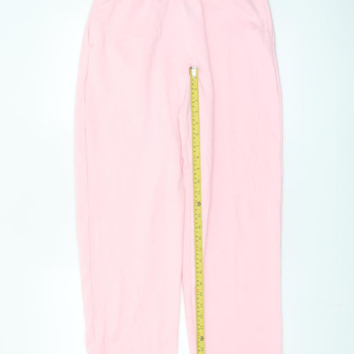 Pieces Womens Pink XS Straight Sweatpants Cotton Blend