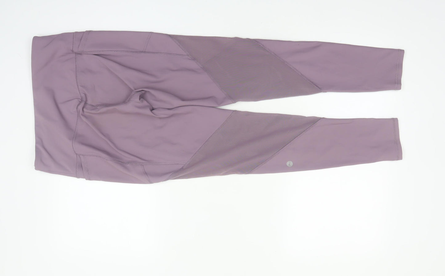 Nygeluxe Womens Mauve Mesh Panel High Waist Leggings M