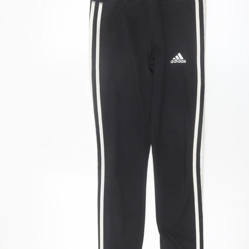 Adidas Boys Black Climalite Track Pants 11-12 Years Slim Fit Joggers