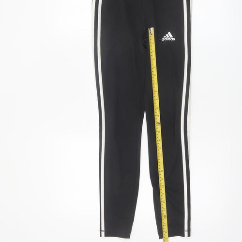 Adidas Boys Black Climalite Track Pants 11-12 Years Slim Fit Joggers